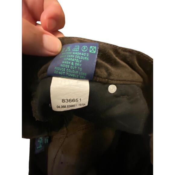 Boden Brown Velvet Straight Leg Trousers 12R Cotton With Stretch Fab Condition - Picture 13 of 13